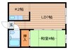 グランメ－ル北２条 1LDKの間取り