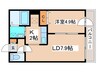 クレア北２８条 1LDKの間取り