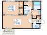 クレア北２８条 1LDKの間取り