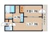 クレア北２８条 1LDKの間取り