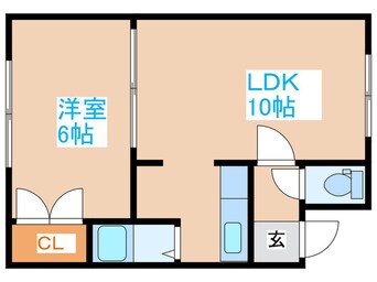 間取図 エバメゾン北郷