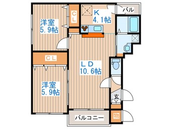 間取図 ユール八軒