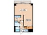 ＡＭＳビル 1LDKの間取り