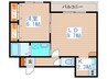 フル－ル 1LDKの間取り