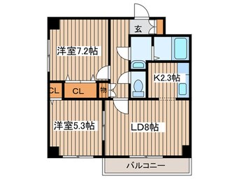 間取図 フィラコ－ト北１１条