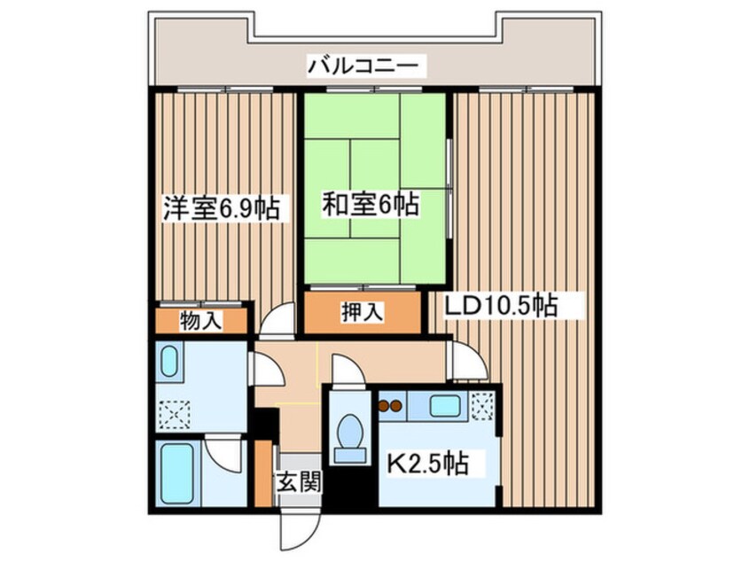 間取図 アルファスクエア円山