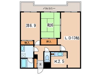 間取図 アルファスクエア円山