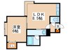 リーベンス南10条 1LDKの間取り