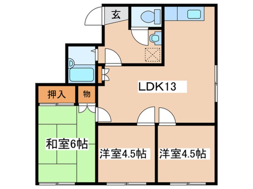 間取図 有沢マンション