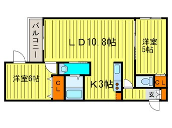 間取図 ＲＥＧＯＬＩＴＨ　Ｎ２