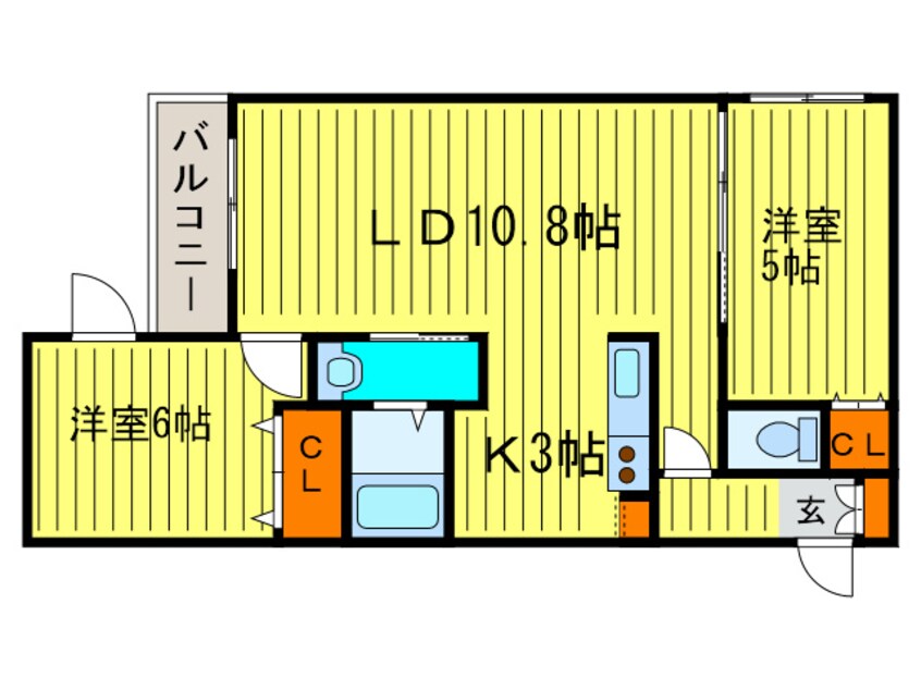 間取図 ＲＥＧＯＬＩＴＨ　Ｎ２