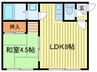 山岸マンション 1LDKの間取り