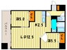 グランカーサ北３条 2LDKの間取り