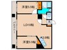 グランカーサ北３条 2LDKの間取り