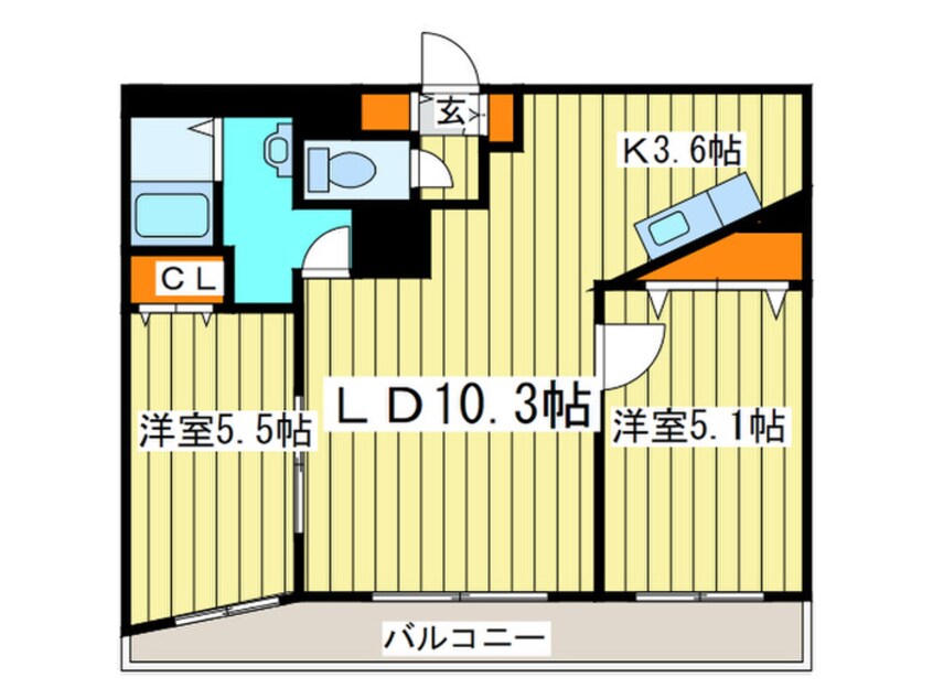 間取図 グランカーサ北３条