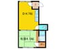 中神マンション 1DKの間取り