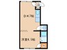 中神マンション 1DKの間取り