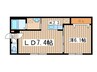 リージェントS札幌 1LDKの間取り