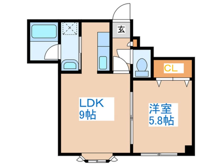 間取図 ティエラ山の手２－４