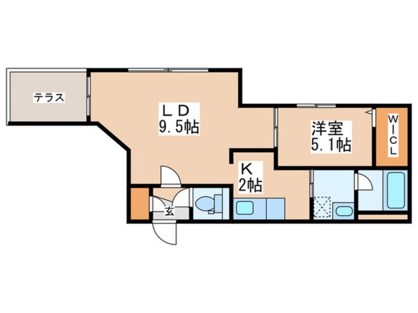 間取図 シャトーライフ近代美術館前１