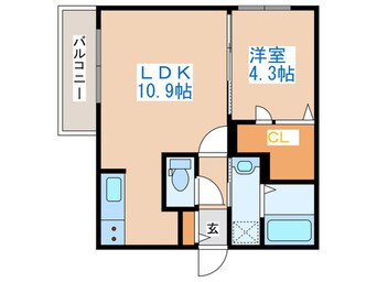 間取図 エアフォルク八軒