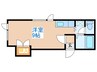 シックハイツ 1Rの間取り