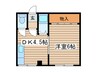 上野マンション 1DKの間取り