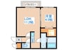 Peerson西町 1LDKの間取り