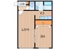 ＹＥＢＩＳＵマンション 1LDKの間取り