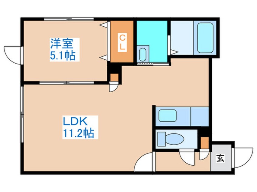 間取図 ルミエール宮の森２－８