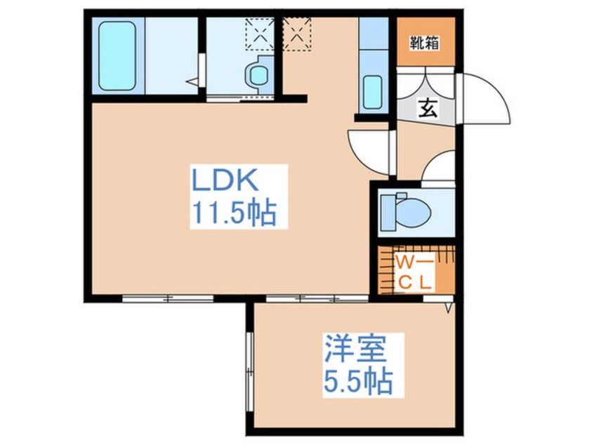 間取図 Elle Cube学園前