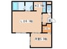 Elle Cube学園前 1LDKの間取り
