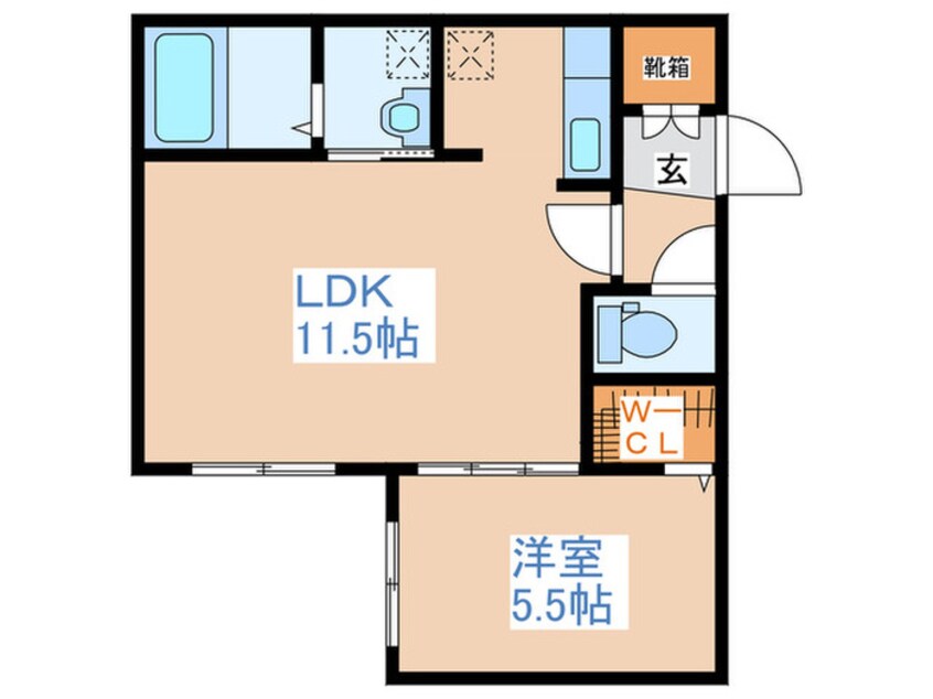 間取図 Elle Cube学園前