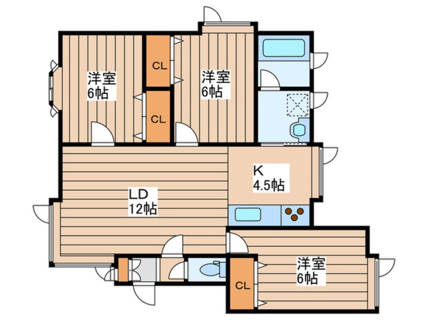 間取図 福住２０００Ｂ