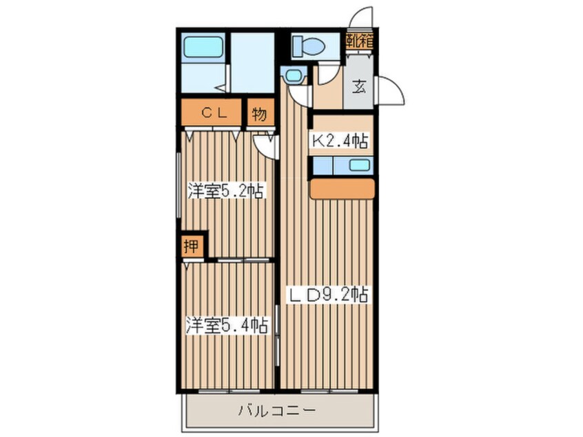間取図 シャルル壱番館
