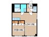 萩中ビル 1LDKの間取り