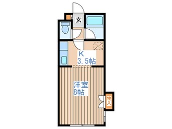 間取図 ヒュース八軒Ａ