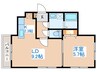 グランメゾン西町 1LDKの間取り
