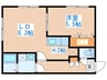 グランメゾン西町 1LDKの間取り