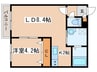 プリエ美園 1LDKの間取り