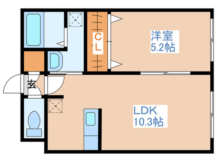 間取図 キューブ中の島２・３Ｎ