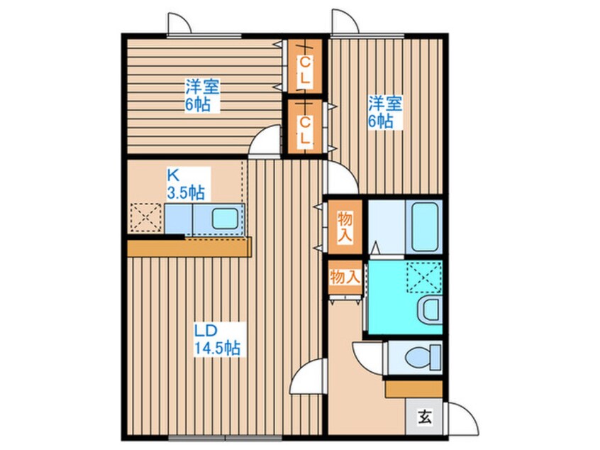 間取図 サニーハウス白石中央