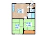 桑の実マンション 2LDKの間取り
