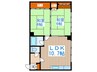 桑の実マンション 2LDKの間取り