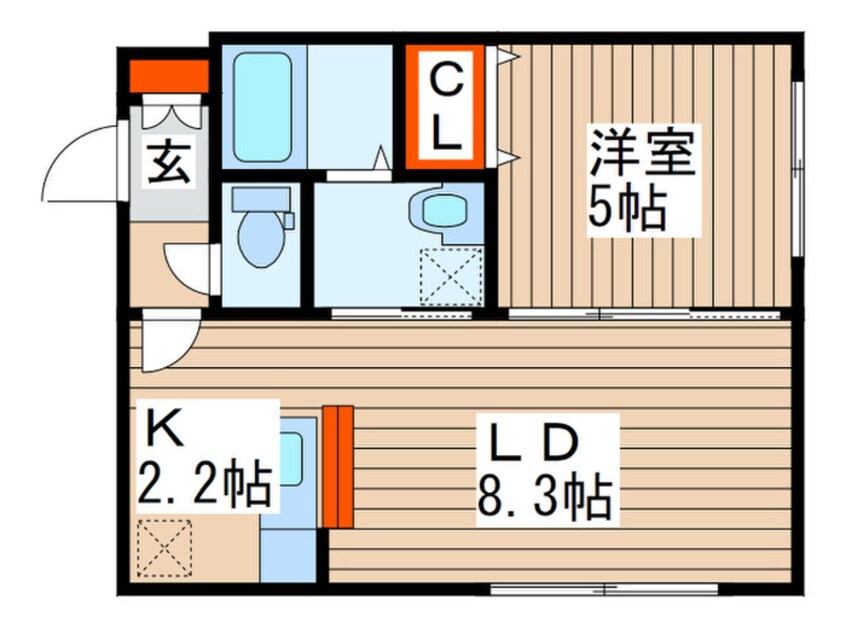 間取図 ルーク琴似Ⅰ