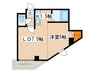 パ－クヒルズ中央４１１ 1LDKの間取り