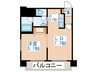 ＭＹプラザ円山公園Ⅱ 1LDKの間取り