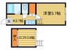 パ－ムツリ－月寒東 1Kの間取り