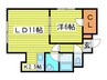 ノーマルヒル平和通 1LDKの間取り