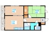 メゾンフィッシュ 2LDKの間取り